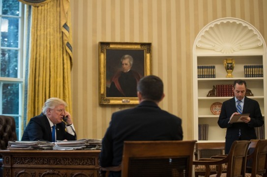 Trump on the phone